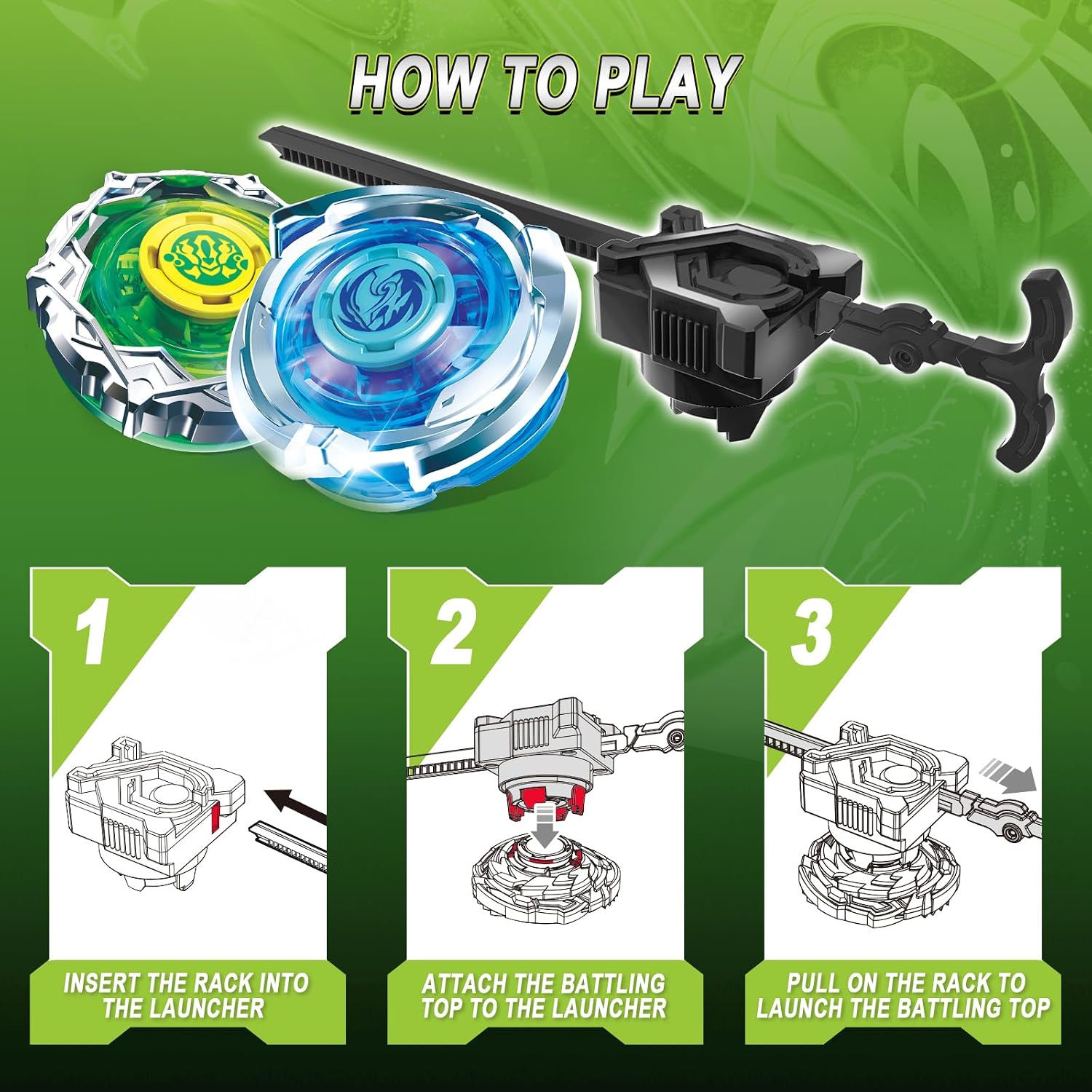 Battle Tops Toy Set – Metal Tops & Launchers